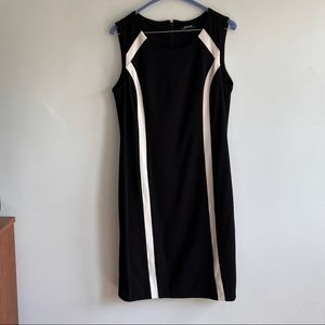 Renuar Black and White Accents Sheath. Size 10